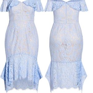 Angel Lace Dress - Gorgeous Powder Blue Size XS 14